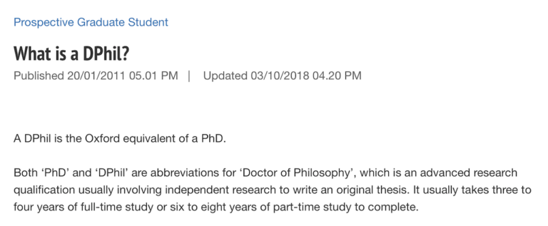 オックスフォード大学の博士課程 Dphilとは Dphilとphd オックスフォードの夢物語